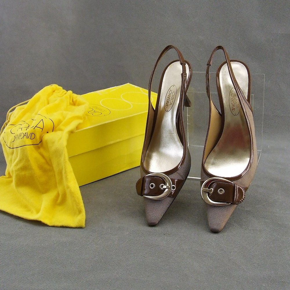 Circa Joan & David Women Open Back Shoes 8M Leather Sole